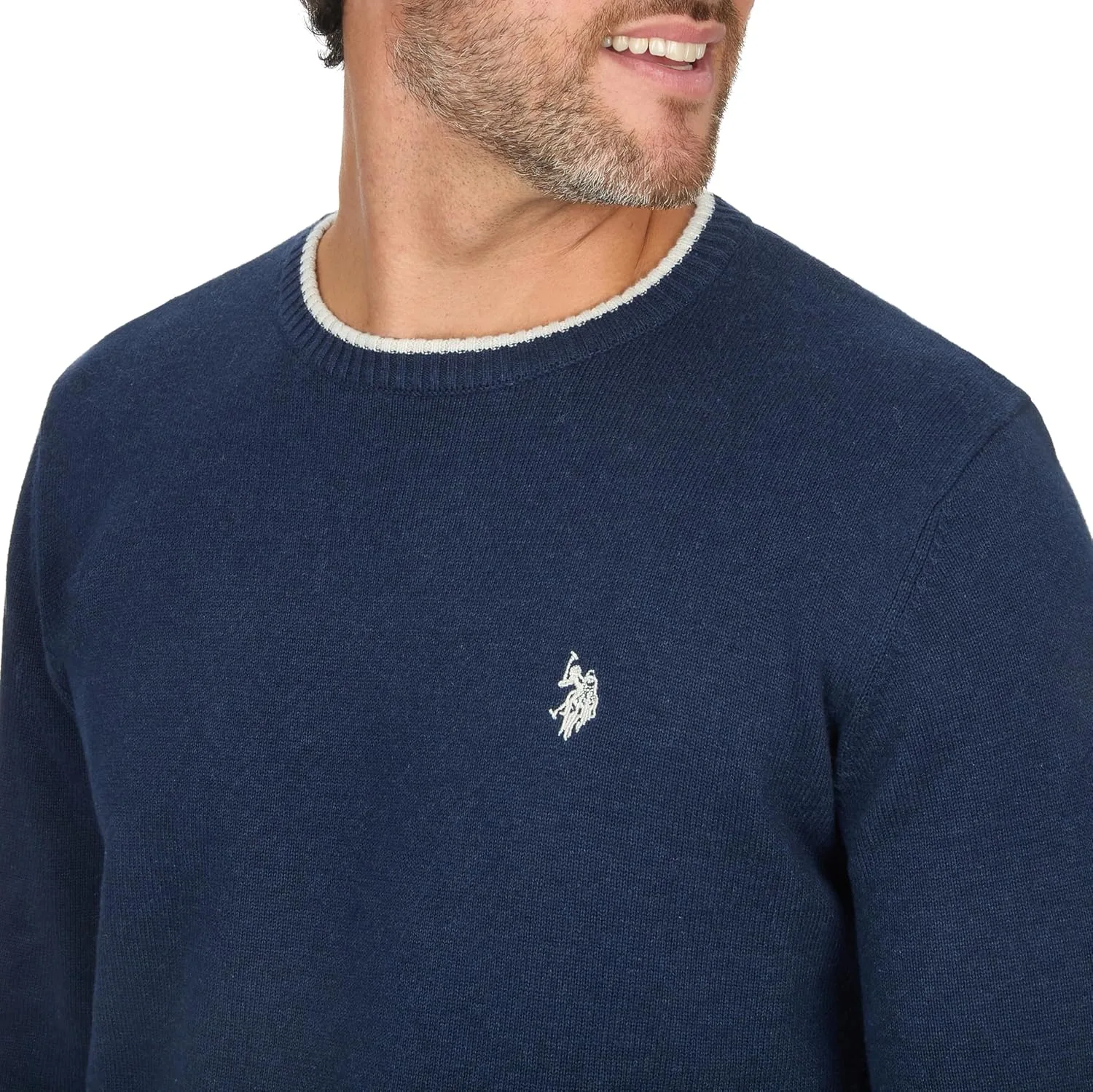 Свитер-пуловер U.S. Polo с круглым вырезом U.S. Polo Assn., Midnight Heather — фото 3