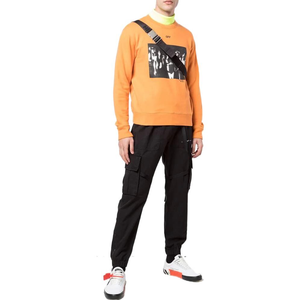Толстовка мужская оранжевая Off-White, оранжевый — фото 2