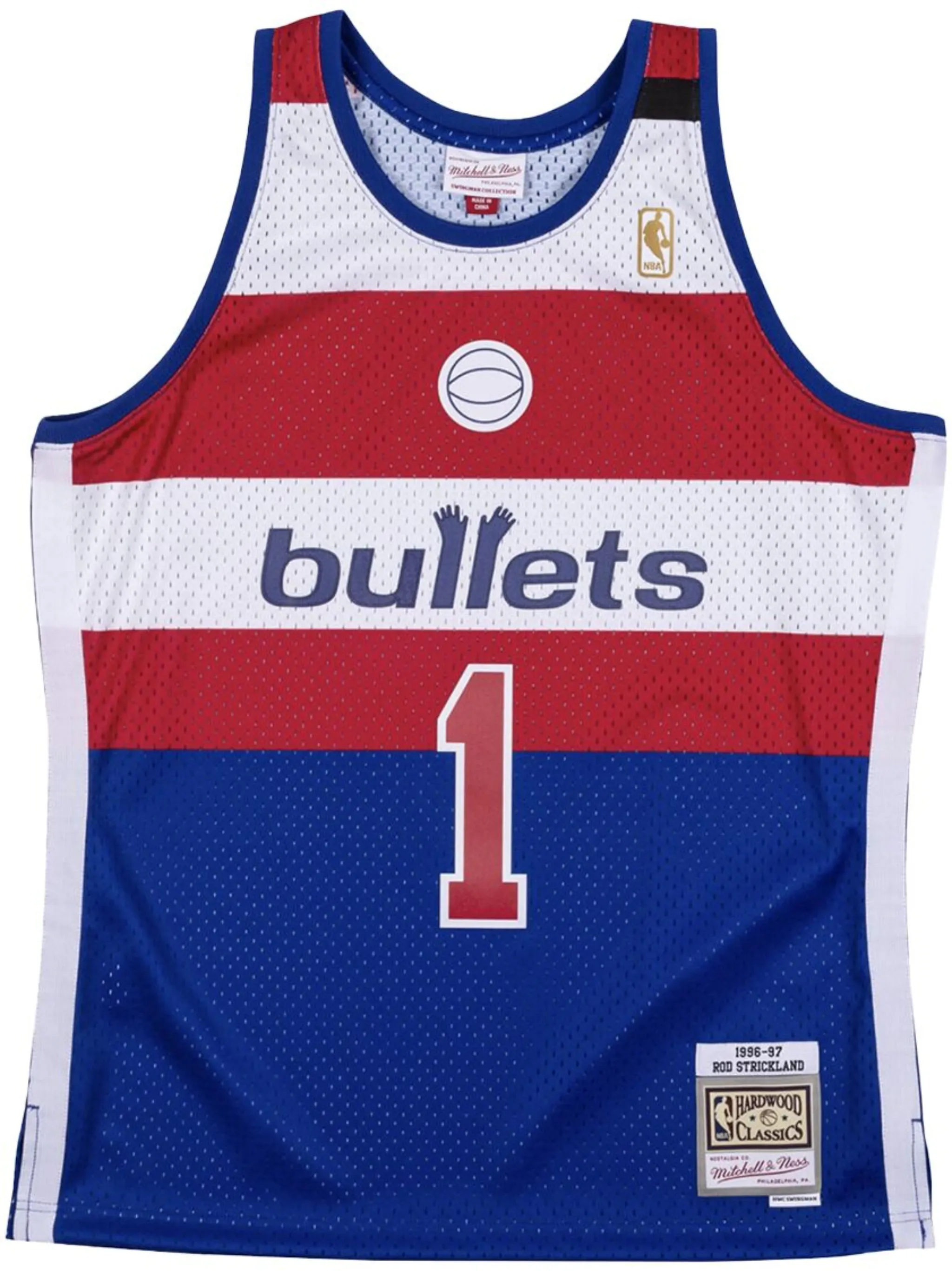

Топ NBA Washington Bullets 96 Rod Strickland Mitchell & Ness, синий