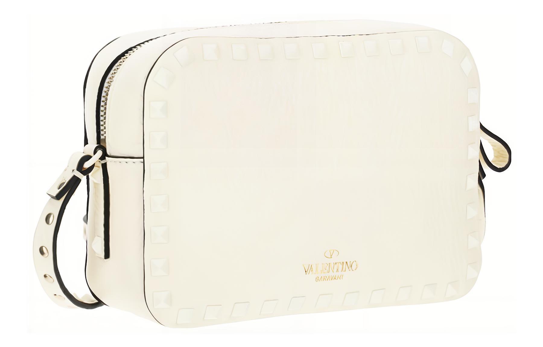 

Валентино Рокстад Кожаная Сумка Через Плечо Женская Белая