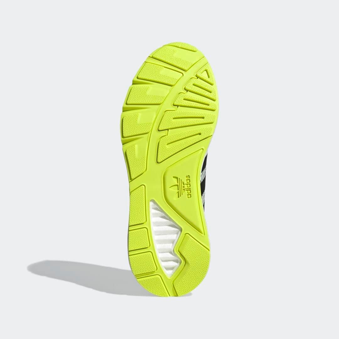 Кроссовки adidas Originals для мужчин ZX 1K Boost, белый/черный/желтый — фото 4