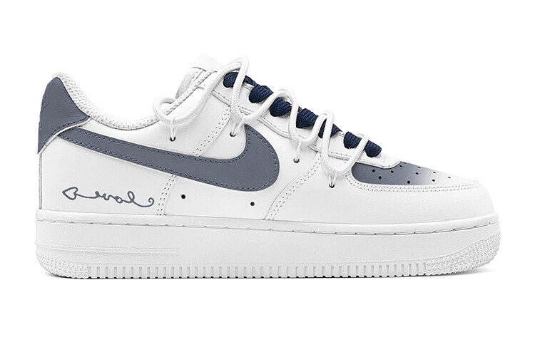 Air Force 1 Скейтборд Кроссовки Мужские Низкие розовый Nike, темно-синий — фото 2