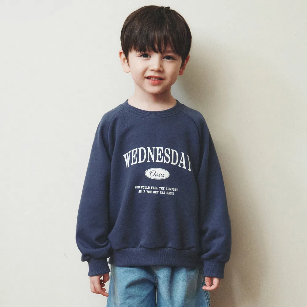 Детский свитшот Signature Raglan тёмно-синий от Wednesdayoasis Kids — фото 4