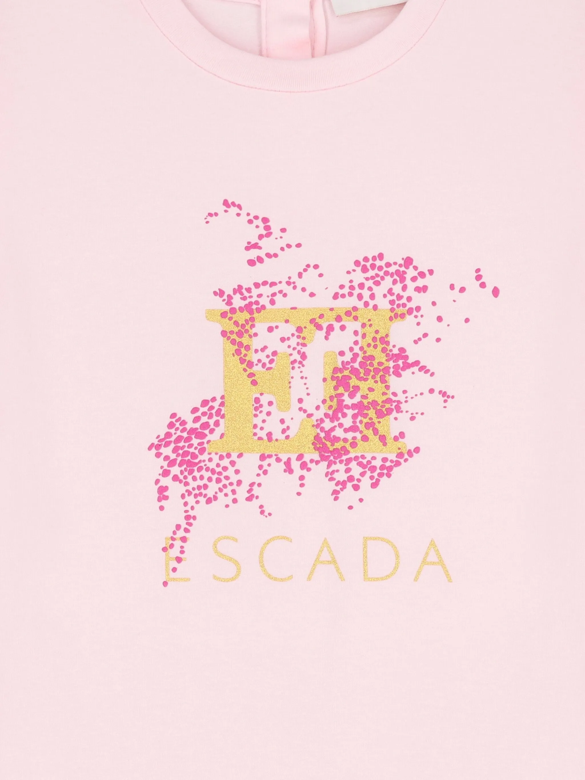 Футболка с расклешенными рукавами и логотипом Escada Kids, розовый — фото 3