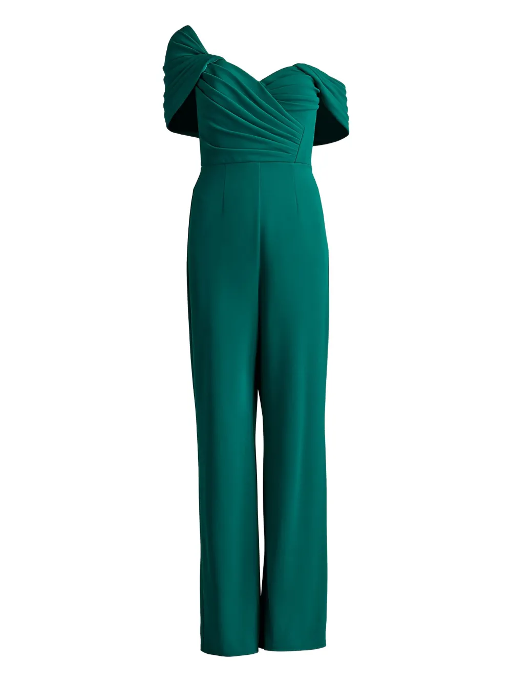 

Комбинезон с открытыми плечами и драпировкой Tadashi Shoji
