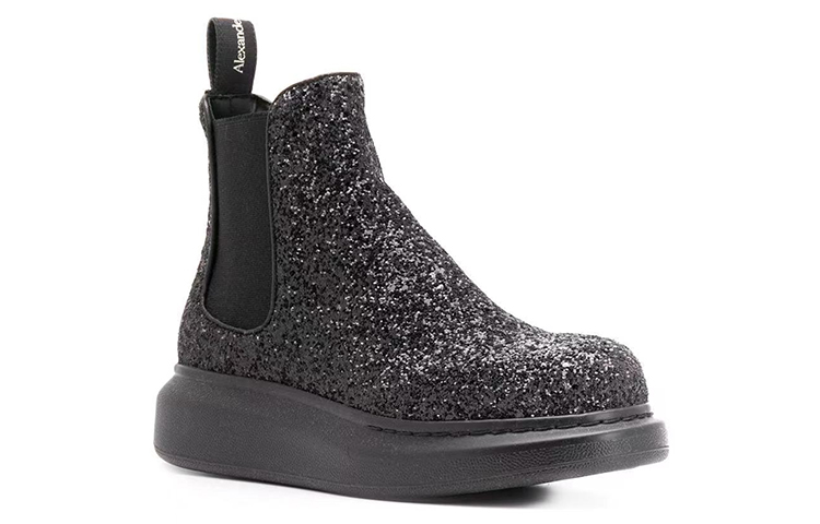 Ботильоны с блестками 'Black' Женские Alexander McQueen