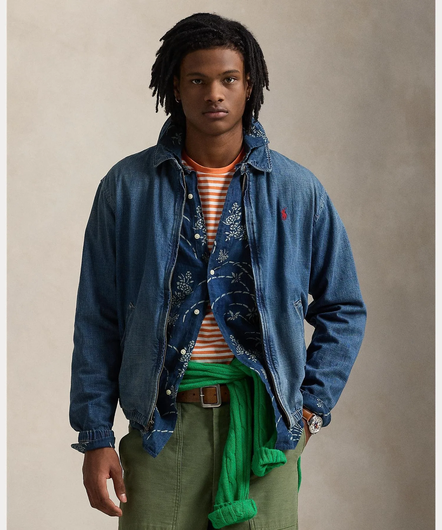 Джинсовая куртка Bayport, окрашенная индиго Polo Ralph Lauren, 400 Blue