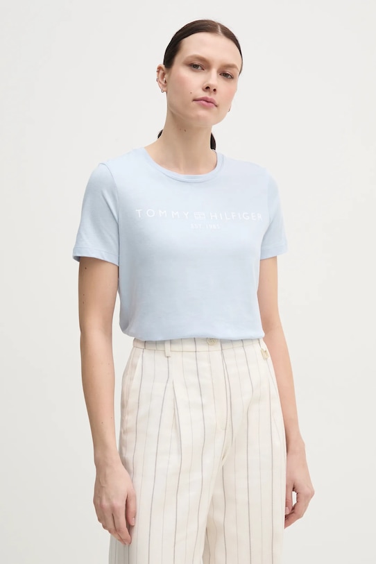 

Хлопковая футболка Tommy Hilfiger, синий