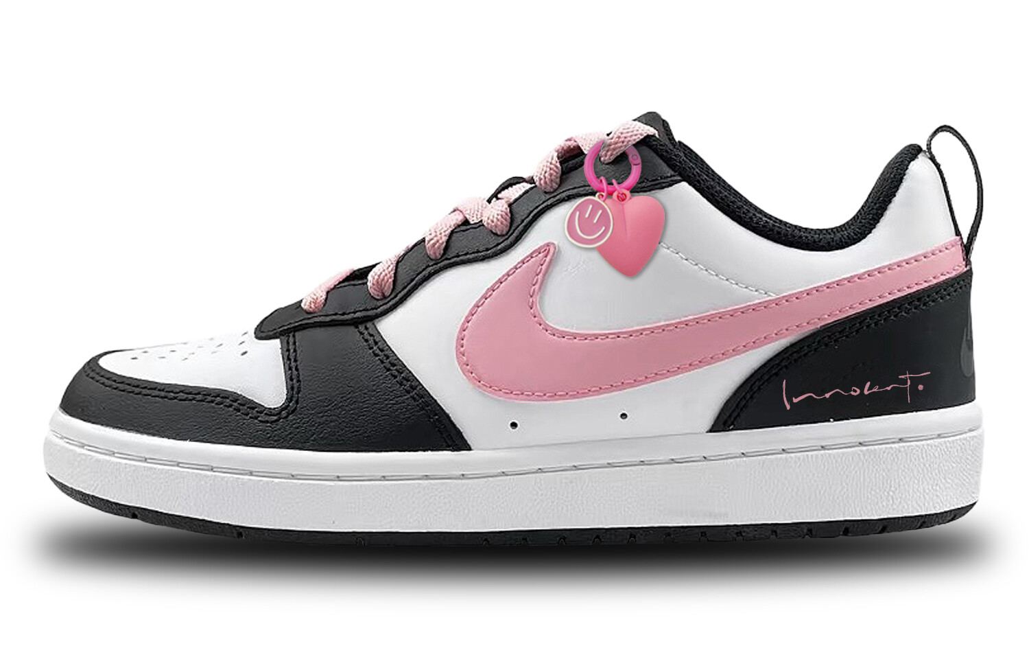 

Кроссовки Nike Court Borough Skateboarding Shoes Women's Low-top White/black/pink, белый