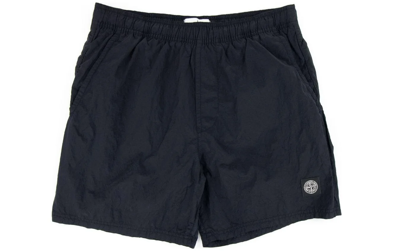 Шорты для бега с компасом STONE ISLAND, морской синий