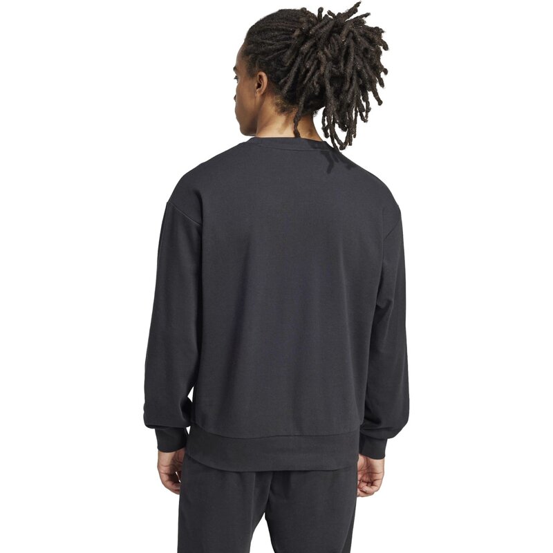 Свитшот essentials feelcozy французский трикотаж Adidas, черный — фото 3