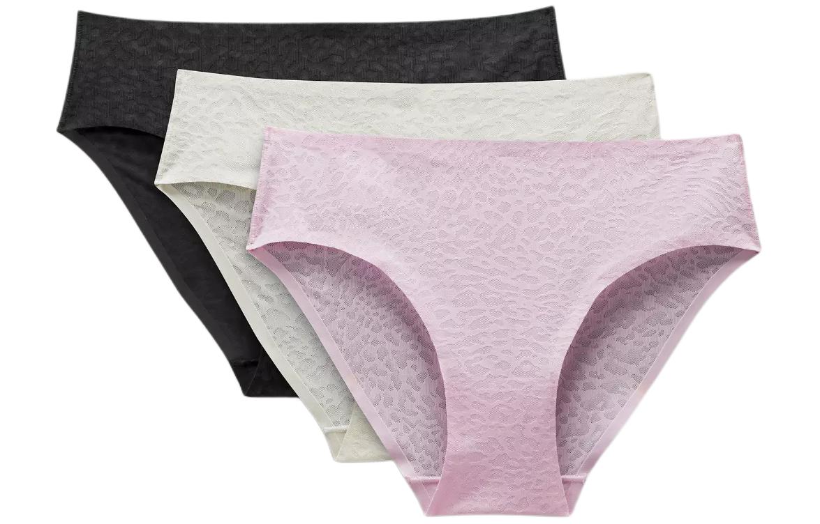 

Lululemon Женские трусики 3 шт Black+Bone White+Sweet Pink