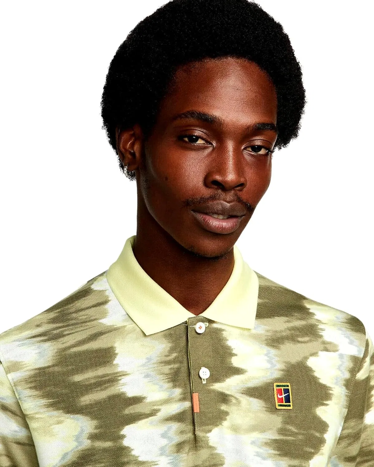 Поло мужское Nike Dri-FIT Advantage, оливковый/лимонный шифон — фото 3