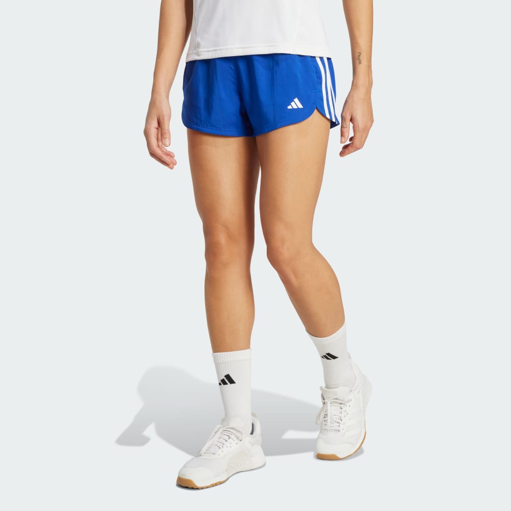 

Спортивные шорты Adidas Pacer Training 3-Stripes Woven High-Rise Shorts, цвет Royal Blue/White