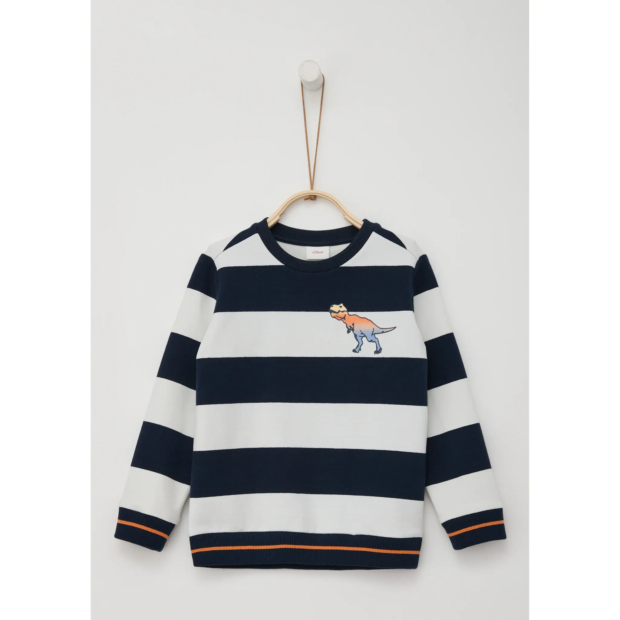 

Толстовка s.Oliver Junior с принтом спереди, цвет off-white knit spripes