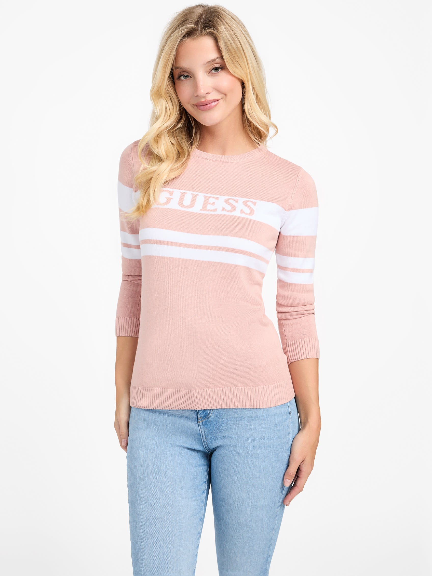 

Свитер с круглым вырезом Arisa Guess Factory, цвет vapor rose