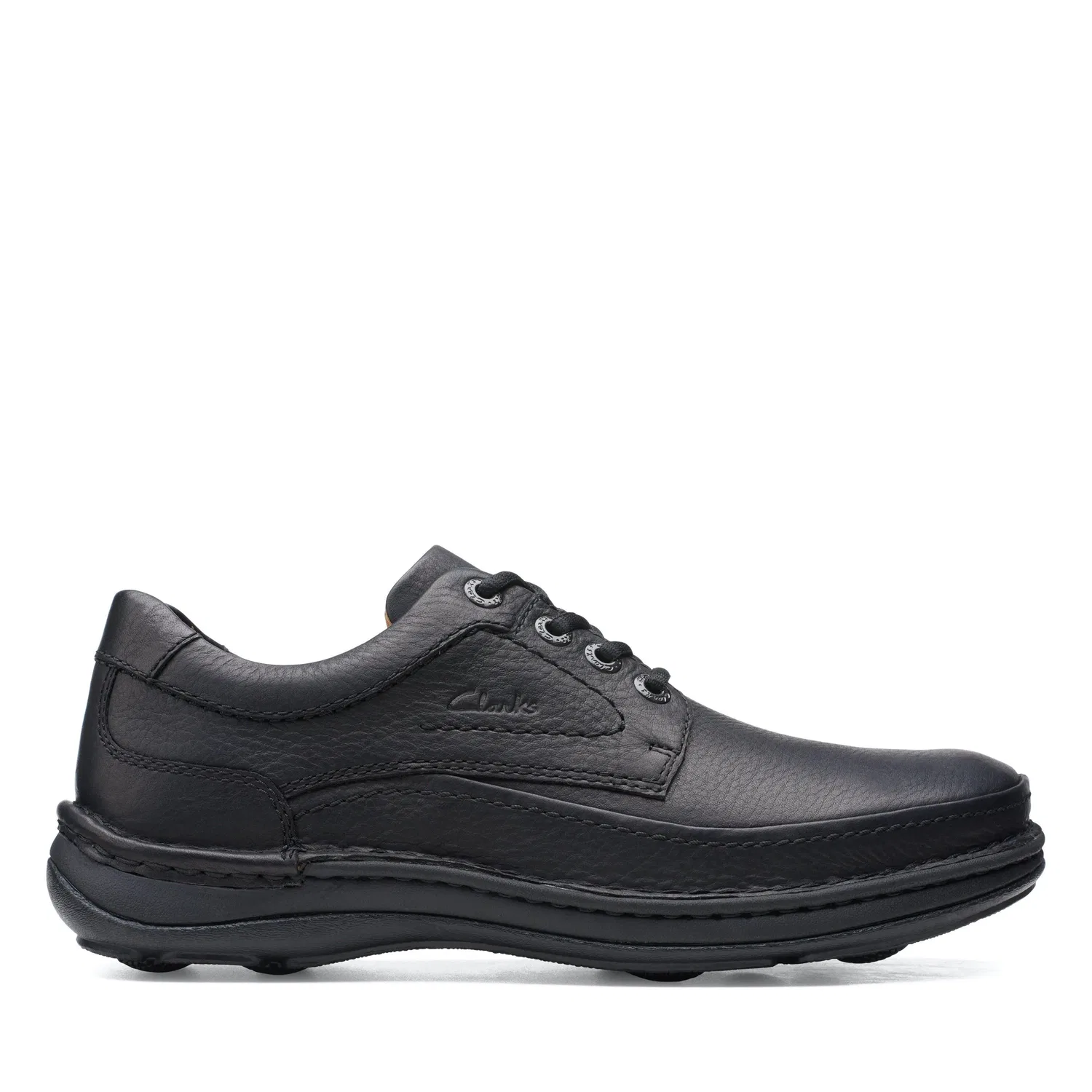 Дерби мужские Clarks Nature Three на кожаной подошве, черный