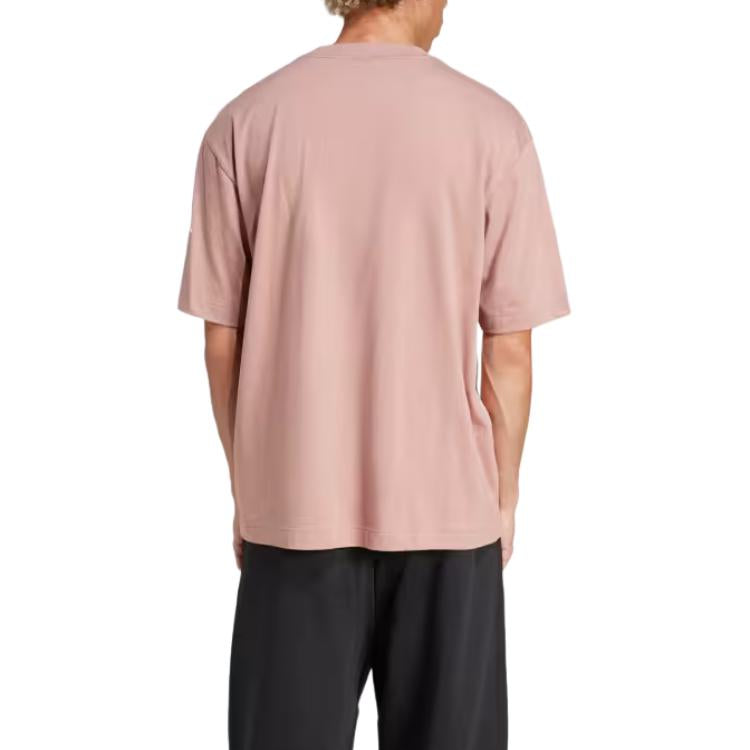 Футболка adidas Essentials Loose Fit 3 Bar Logo T-Shirt 'Pink', розовый — фото 3