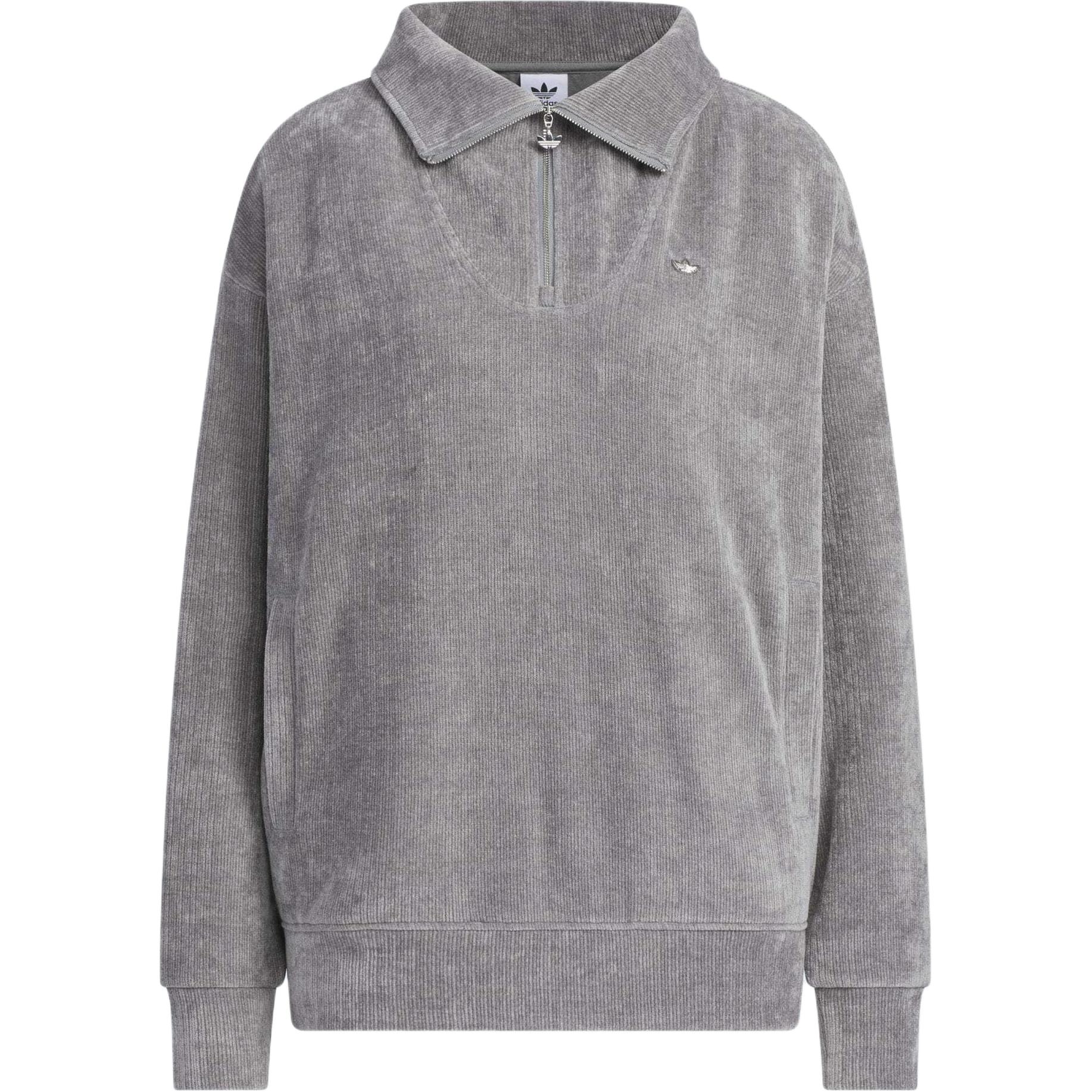 

Adidas Originals Женская толстовка COZY ZIP CREW серого цвета