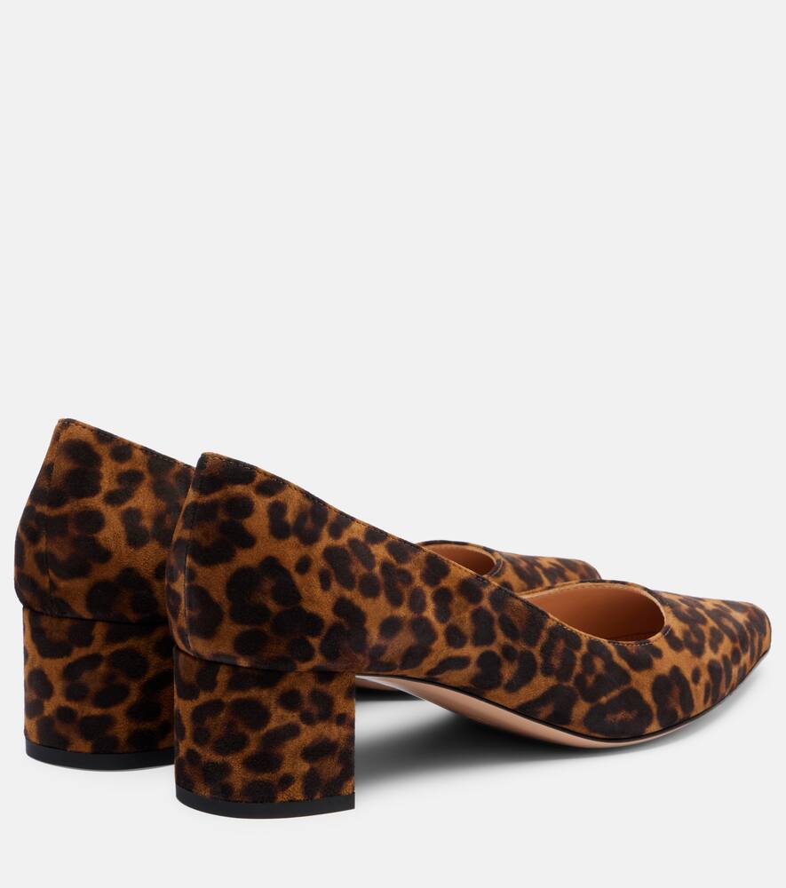 Туфли-лодочки Piper 45 из замши с леопардовым принтом Gianvito Rossi, Almond Leopard Print — фото 2
