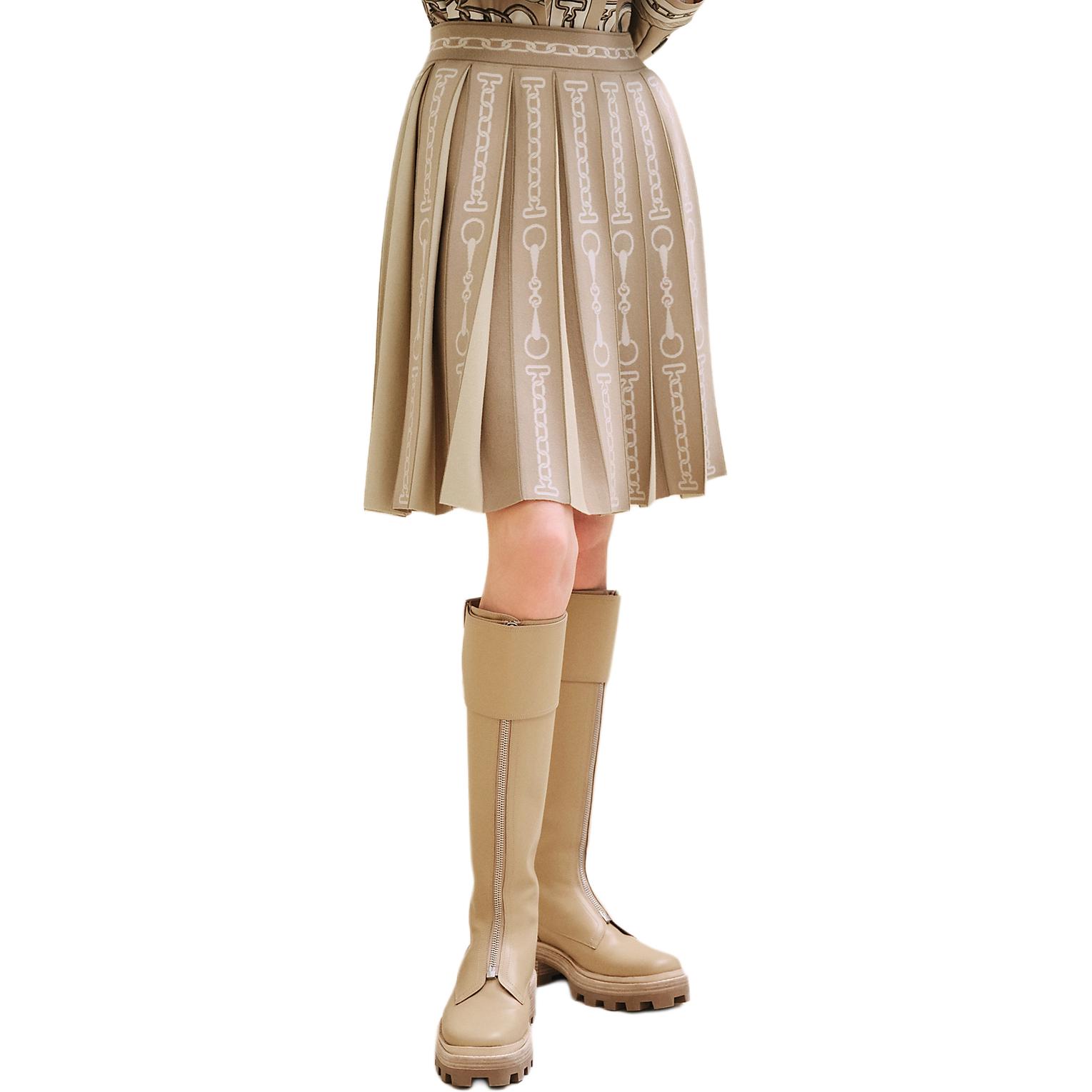 

HERMES Повседневная короткая юбка Women's Clay Beige