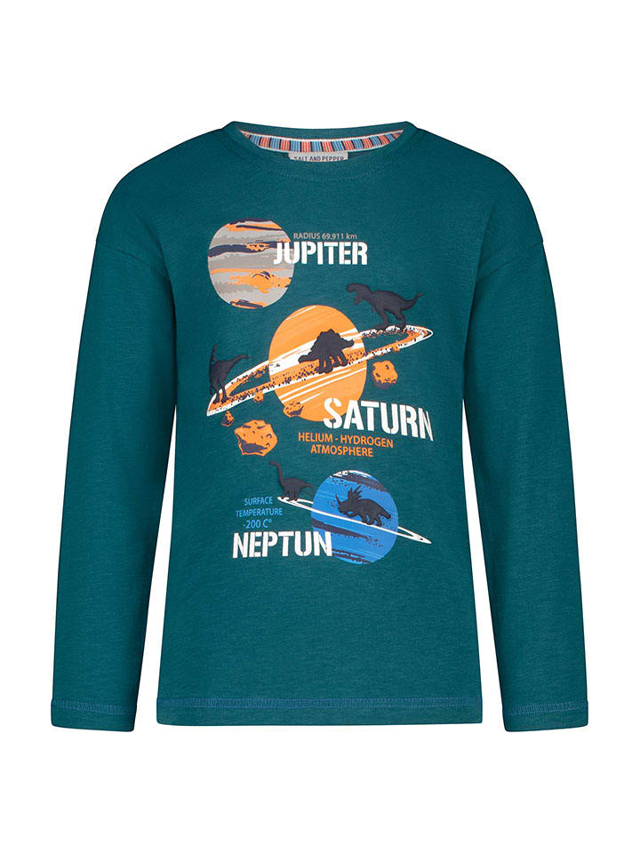 

Salt and Pepper Футболка с длинными рукавами "Планеты" зеленого цвета