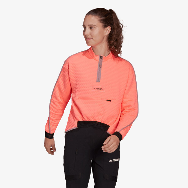 

Толстовка w Hiking HalfZ Fl Adidas, красный