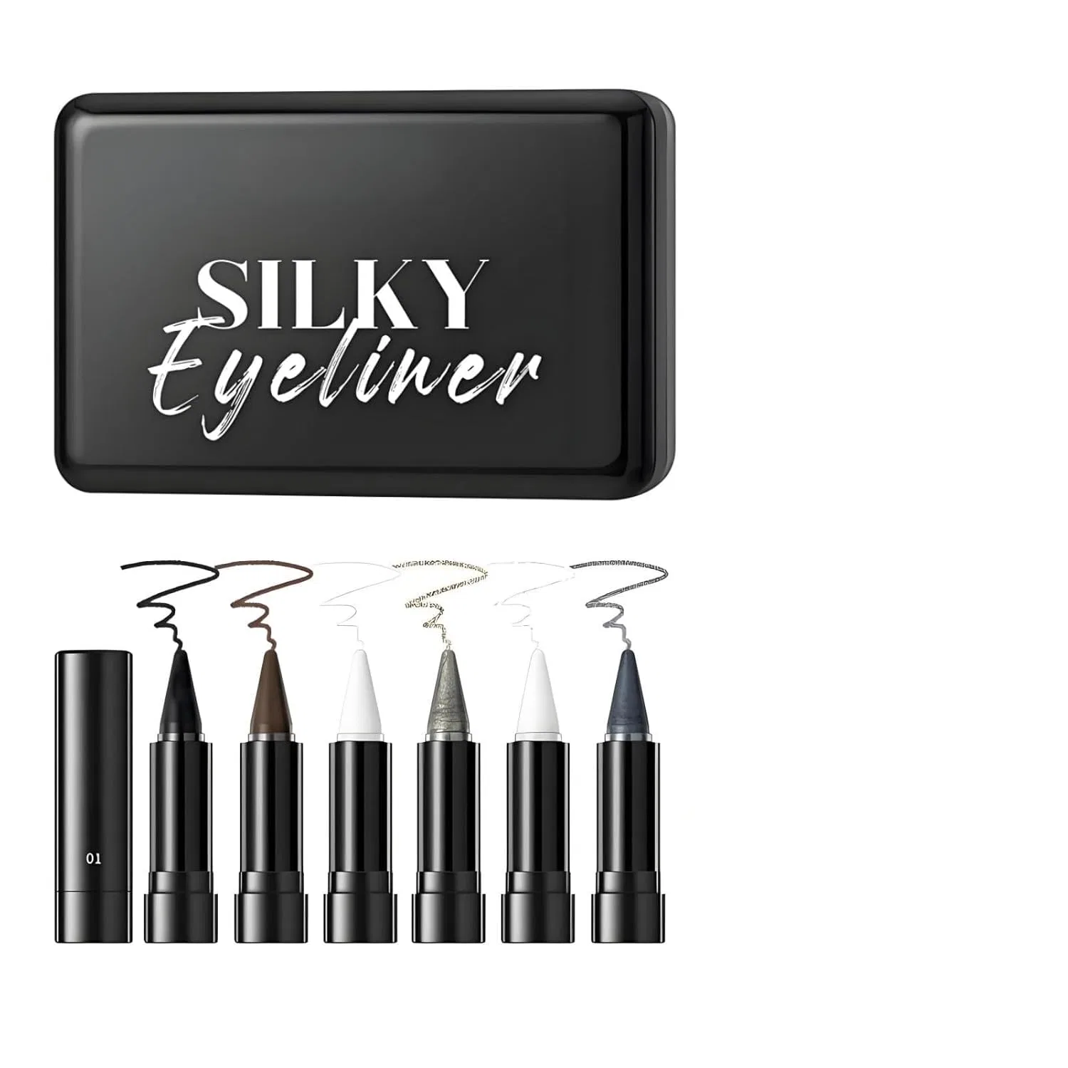 Набор из 6 шелковистых карандашей для глаз и теней Beauty Searcher, #B Set