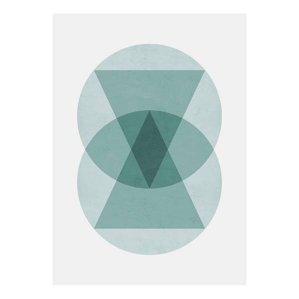 

Картина на холсте A.S. Création Circles and Triangle, синий/белый