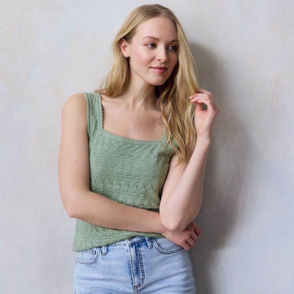 

Детский квадратный топ-свитер Lc Lauren Conrad, цвет valor green