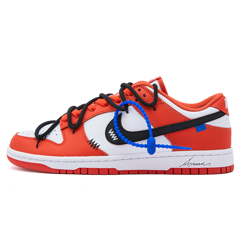 

Кроссовки для скейтбординга Dunk Orange Alert Low, мужские, черно-серебристые Nike, Black Orange