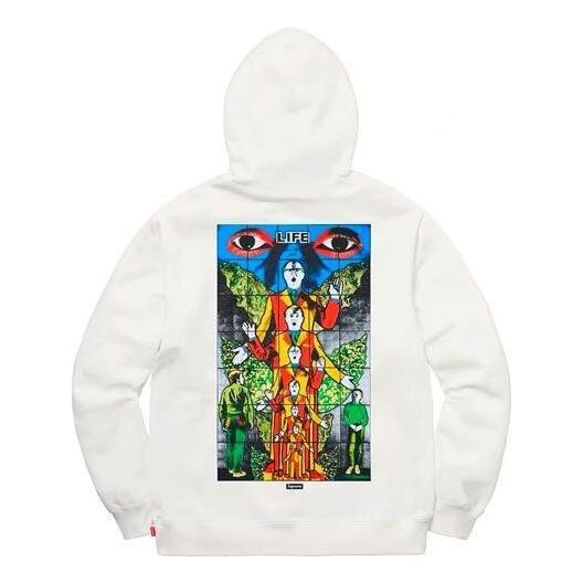 Толстовка x gilbert x george life hooded sweatshirt 'white multi-color' Supreme, белый — фото 2
