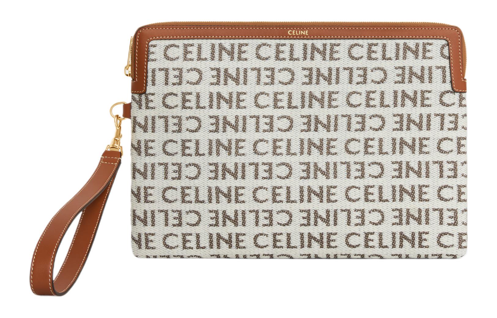 

CELINE Женская клатч из телячьей кожи небольшого размера натурального или бежевого цвета