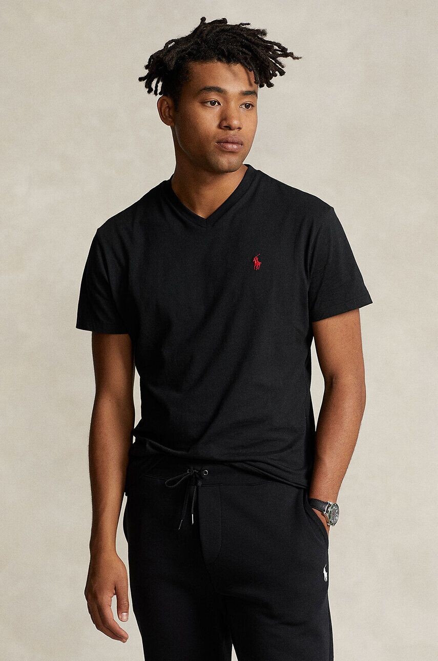 

Хлопковая футболка Polo Ralph Lauren, черный