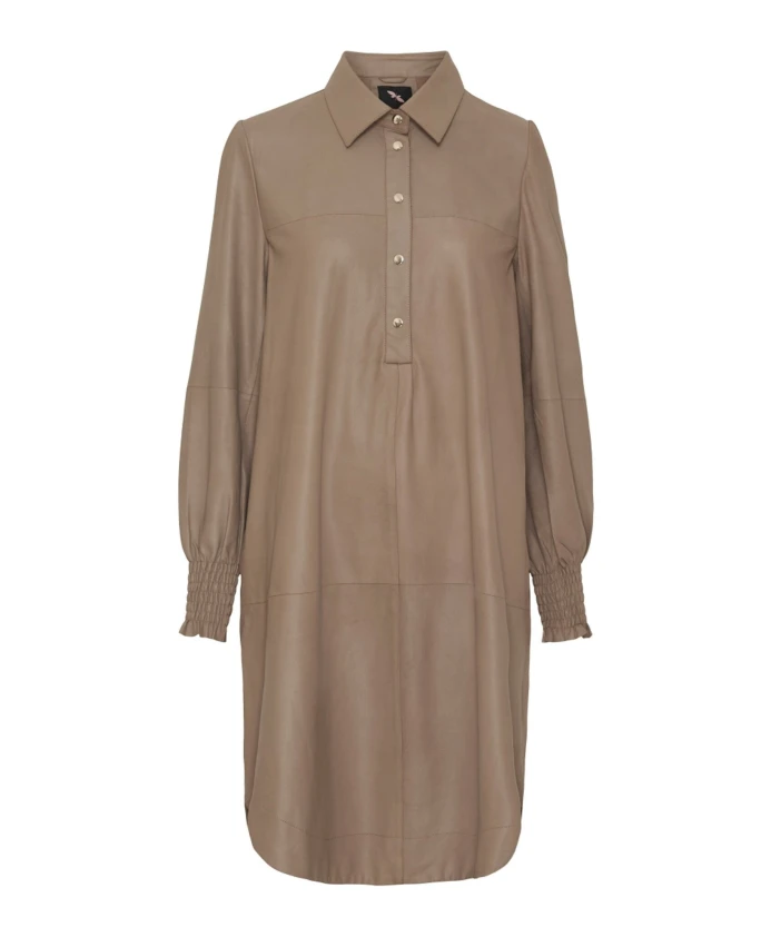 

Платье А-образного силуэта с присборенной отделкой Btfcph, бежевый