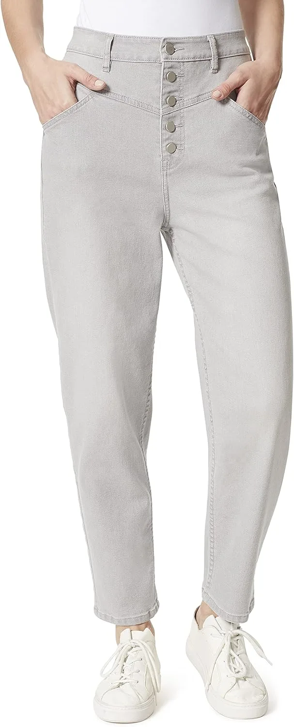 

Женские джинсы с высокой посадкой и сужением FRAYED Jeans