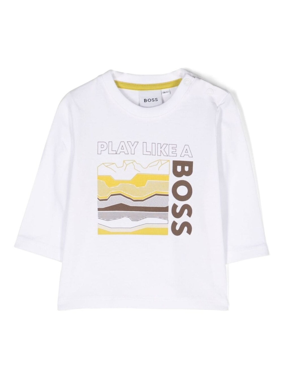 

BOSS Kidswear топ с длинными рукавами и логотипом, белый