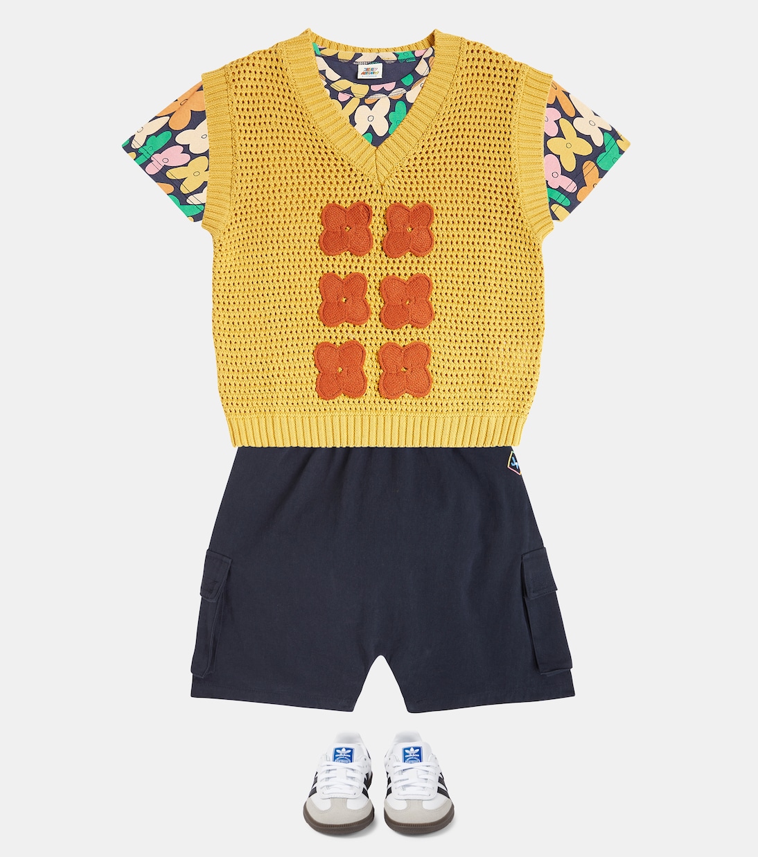 Кожаные кроссовки Samba OG Adidas Originals Kids, Ftwr White — фото 2