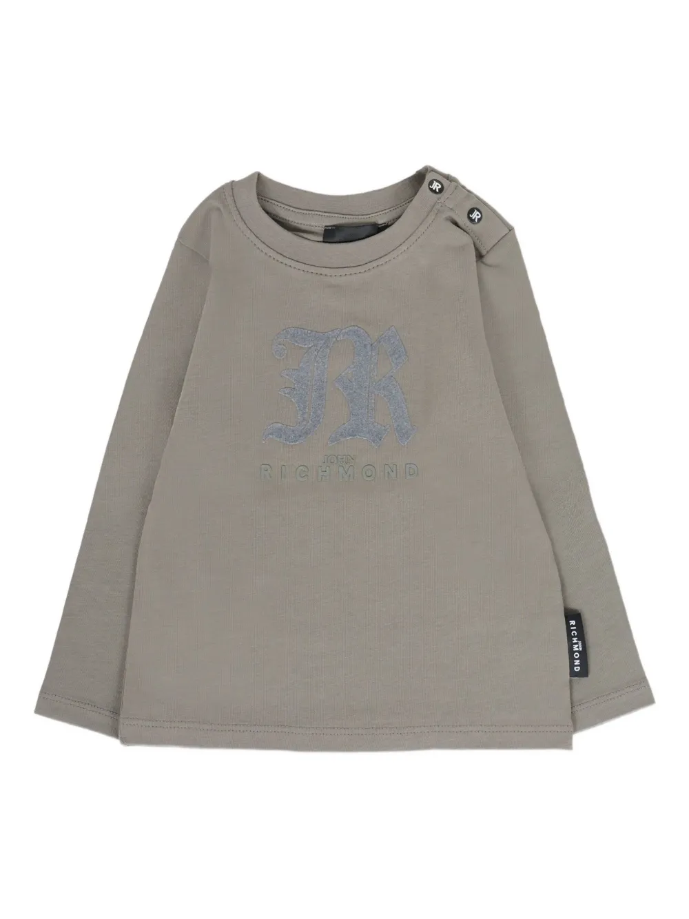 

Футболка с длинными рукавами и принтом John Richmond Junior, серый