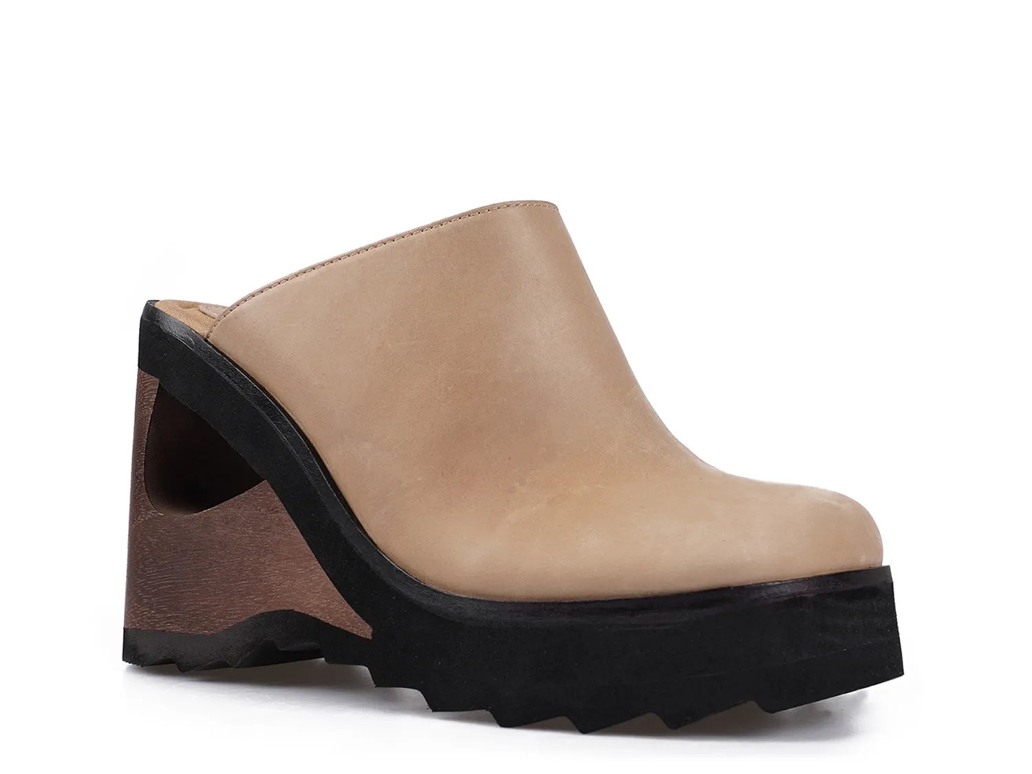 Сабо Candie's Nichola Wedge Clog, Banana Leather