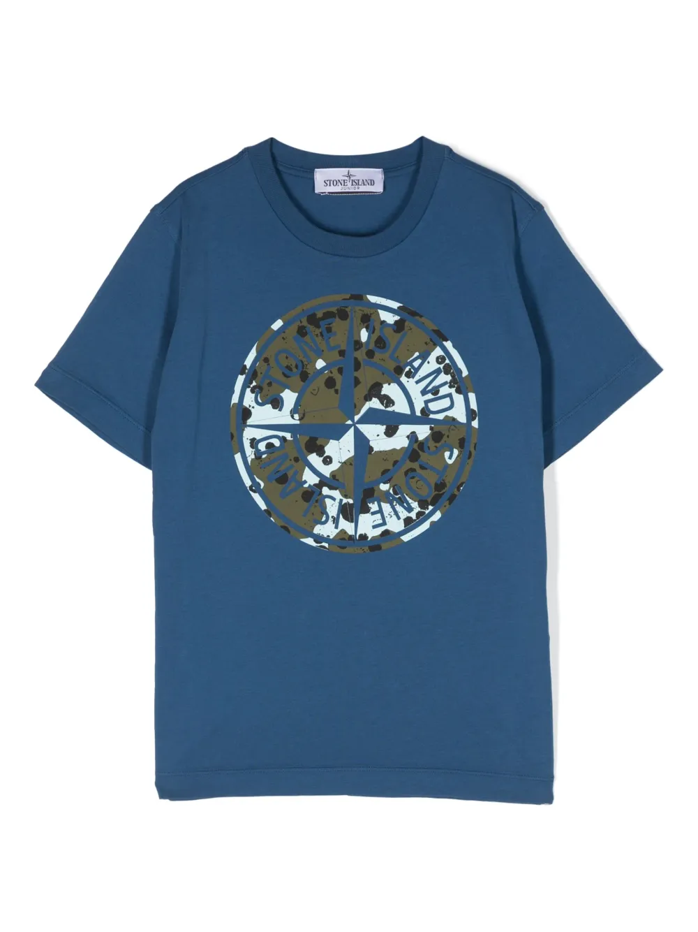 

Футболка с логотипом Compass Stone Island Junior, синий