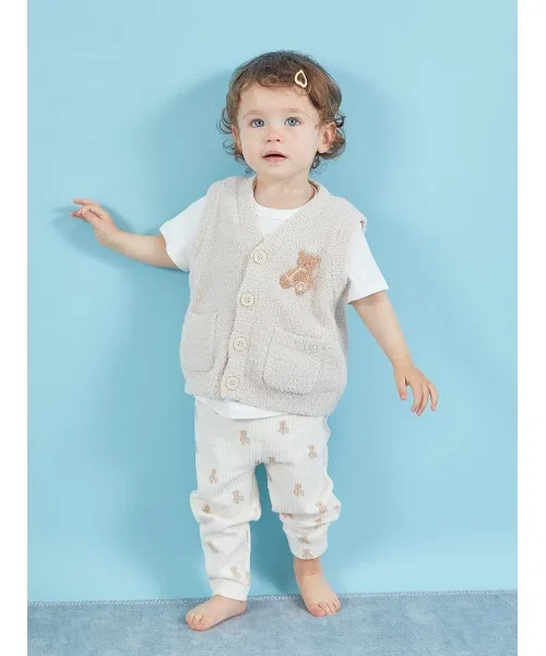 Жилет BABY Powder Bear Vest, бежевый — фото 3