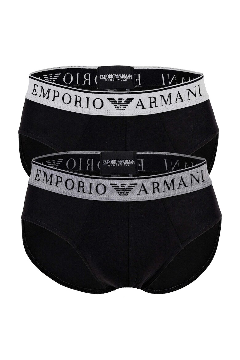 

Трусы с логотипом, 2 пары Emporio Armani, черный