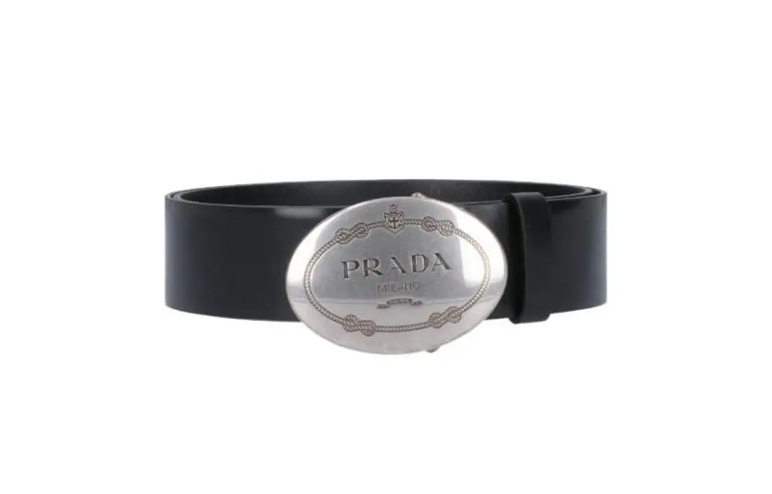 

Ремень мужской Prada с пряжкой, черный