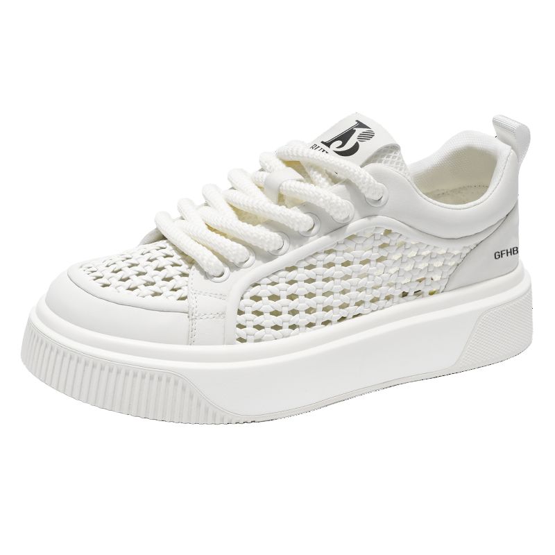 

Износостойкие дышащие низкие детские кроссовки для скейтбординга для подростков Kung Fu partners, белый