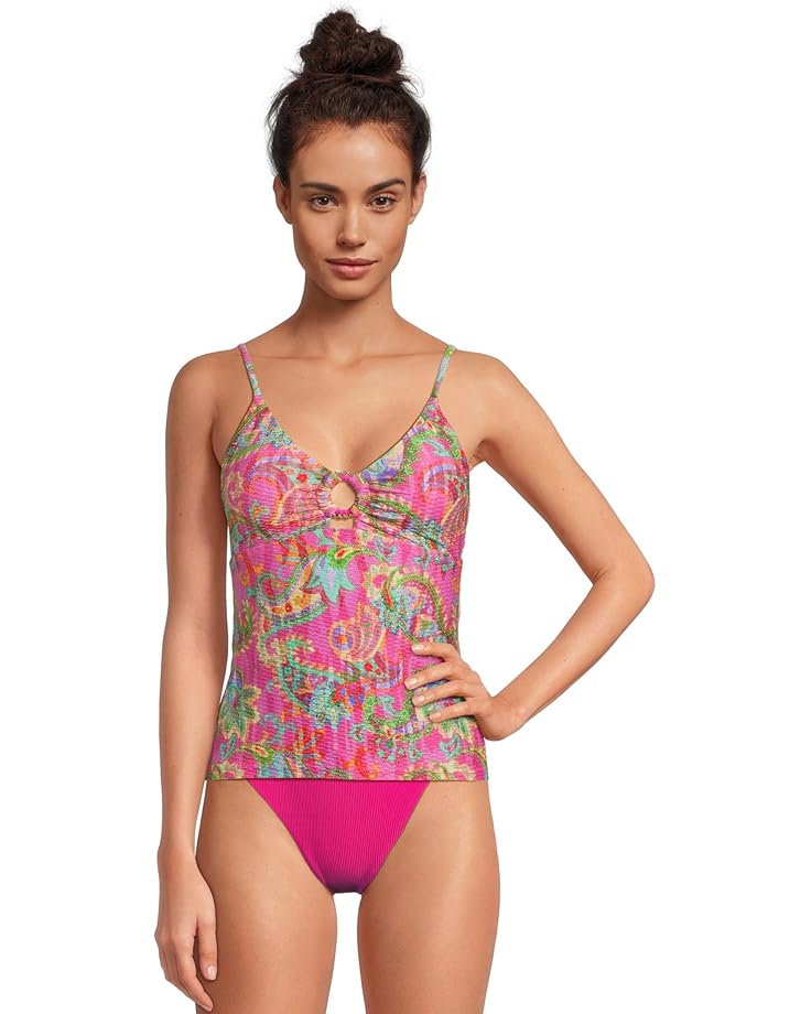 

Пляжный топ BECCA Polynesia Tatum Textured Multi Way Tankini Top, цвет Multicolor