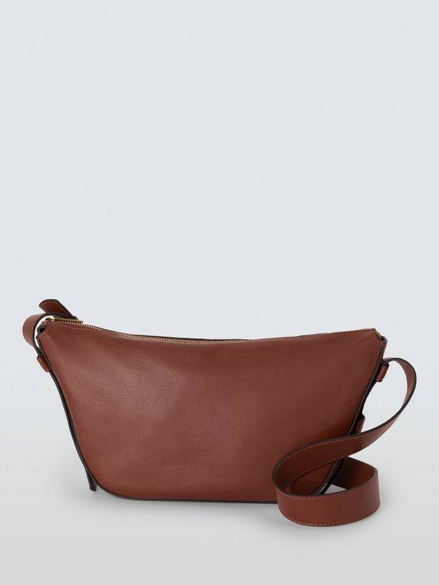 

Кожаная сумка-слинг через плечо John Lewis, Tan