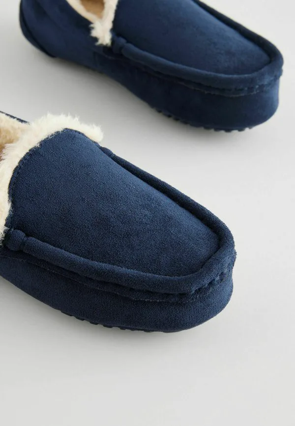 Уютные домашние тапочки стандартного размера Next, Navy Blue With Neutral Warm Lining — фото 4