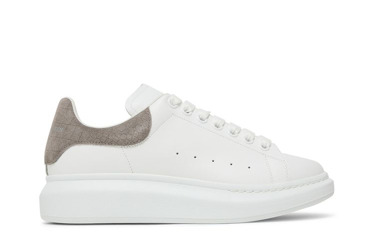 

Кроссовки Alexander McQueen Oversized Sneaker 'Lead Crocodile', белый