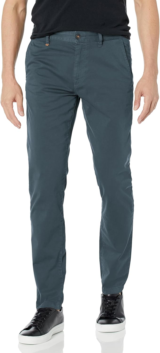 Брюки BOSS с зауженным кроем из хлопковой смеси, Dark Teal Green